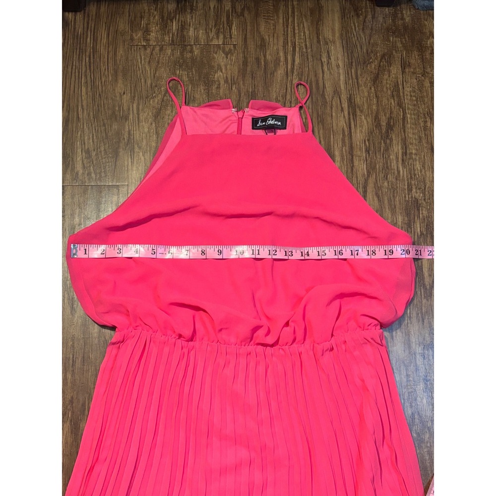 NWT‎ Sam Edelman Pink Smock Pleated Dress Pretty Pink Cocktail Party Bold Girly - Picture 4 of 7